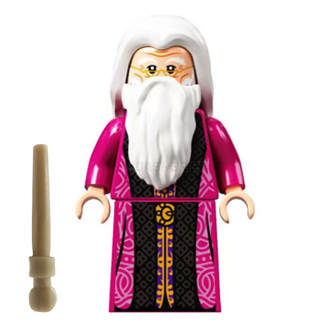 LEGO Minifigure - Albus Dumbledore - Magenta Robe, Skirt (2021) [HARRY POTTER]