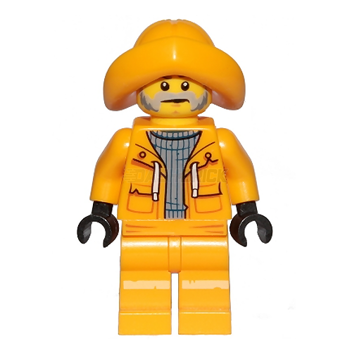 LEGO Minifigure - Male, "Captain Jonas", Boat/Ship Captain [Hidden Side]