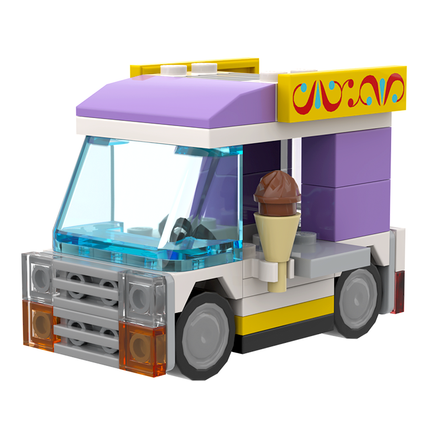 LEGO "Pint-Sized Treat Cruiser" - Mini Ice-Cream Truck, Medium Lavender [MiniMOC]