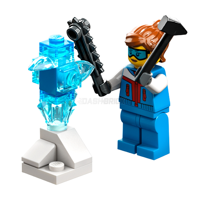 LEGO Minifigure - Female, Ice Sculptor, with Ice Sculpture and Tools [CITY]