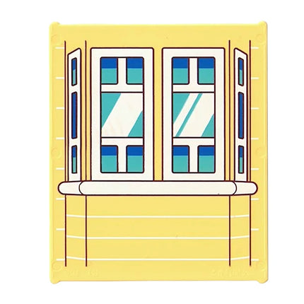 LEGO Glass Insert for Window/Frame 1 x 6 x 6 Flat Front with Bay Window, Bright Light Yellow [42509pb12] 6541716