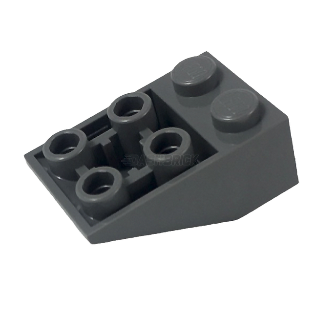 LEGO Slope, Inverted 33 3 x 2, Flat Bottom Pin and Connections between Studs, Dark Grey [3747b] 6533357