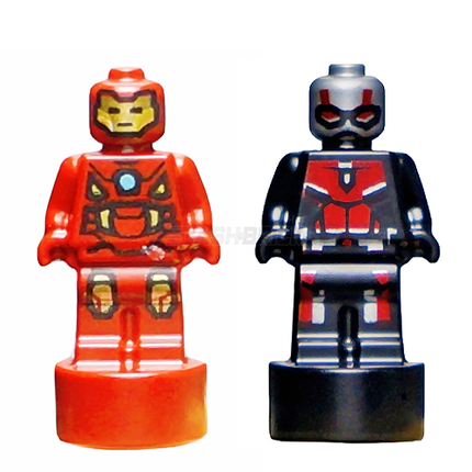 LEGO Minifigure (Micro) - Iron Man + Ant Man Statuette/Trophy, Combo [MARVEL]