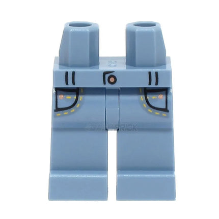 LEGO Minifigure Part - Hips and Legs, Jeans, with Belt Loops and Pockets, Sand Blue [970c00pb1427] 6319295