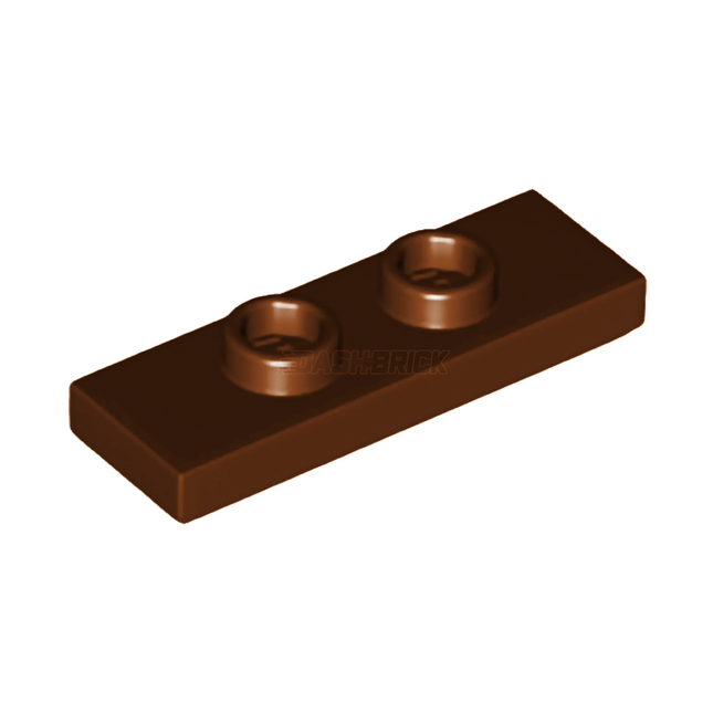 LEGO Plate, Modified 1 x 3 with 2 Studs (Double Jumper), Reddish Brown [34103] 6251470