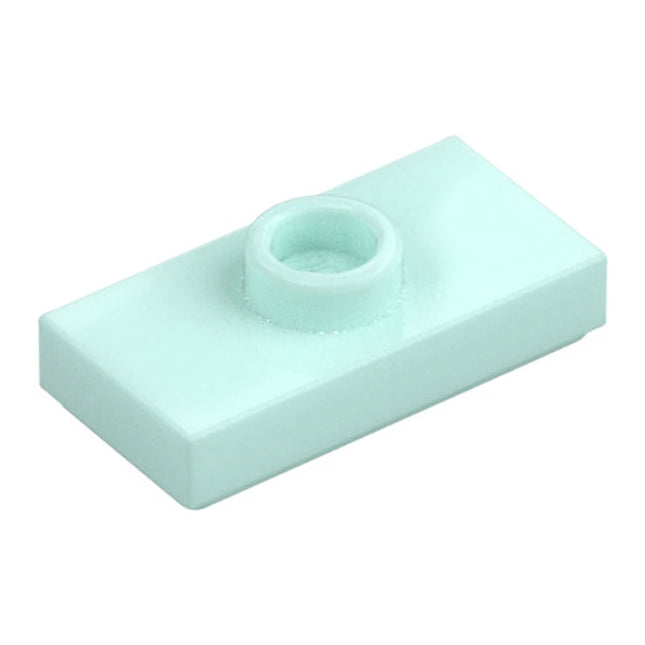 LEGO Plate, Modified 1 x 2, 1 Stud with Groove, with Jumper, Light Aqua [15573] 6097303
