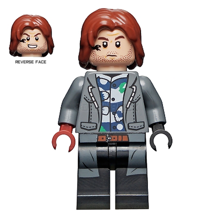 LEGO Minifigure - Rainn Delacourt - Dark Blue and White Shirt [JURASSIC WORLD]