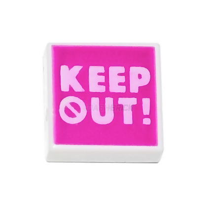 LEGO Minifigure Accessory - Keep Out Sign (Tile) [3070bpb185]
