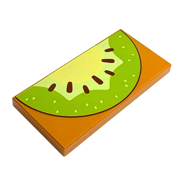 LEGO Minifigure Accessory - Lime Kiwi Fruit Slice Rug, Half (Bluey) [87079pb1539]