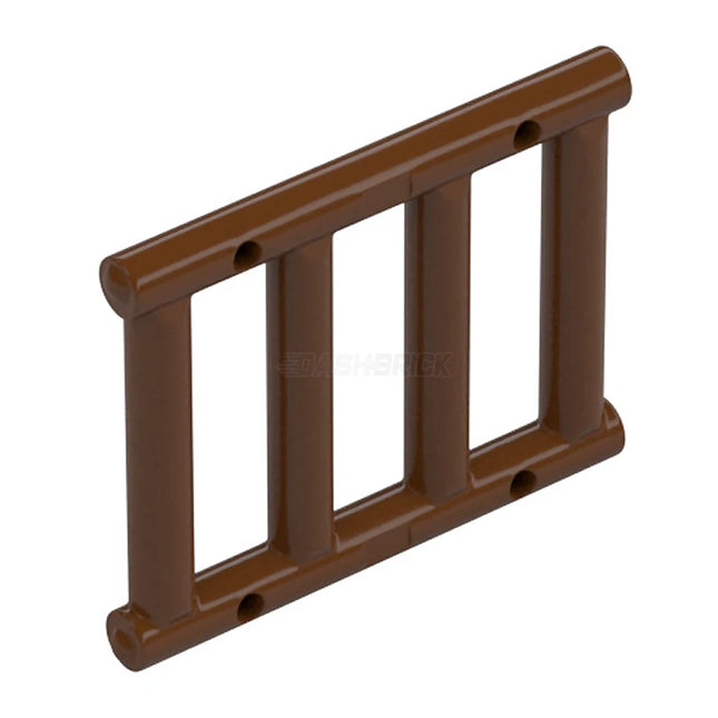 LEGO Bar 1 x 4 x 3 Grille with End Protrusions, Ladder, Reddish Brown [62113] 6271128
