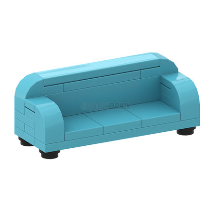 LEGO "Comfortable Lounge Chair" - Large Armchair, Medium Azure [MiniMOC]