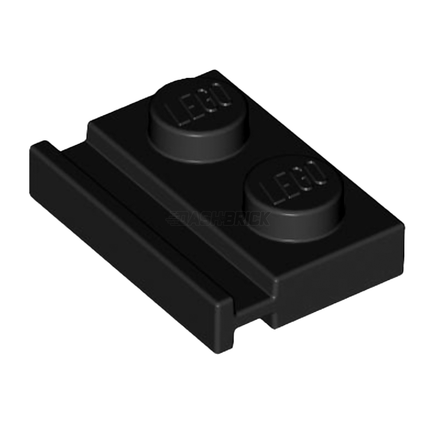 LEGO Plate, Modified 1 x 2 with Door Rail, Black [32028] 4107761