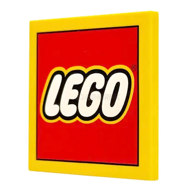 LEGO Minifigure Accessory - LEGO Logo, Tile 4 x 4 [1751pb015] 6480862