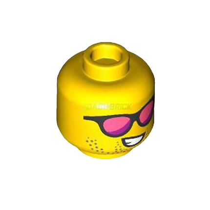 LEGO Minifigure Part - Head, Sunglasses, Beard Stubble, Smile [28621pr4071] 6447378