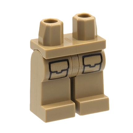 LEGO Minifigure Parts - Cargo Pants, Black Pockets, Tan [970c00pb1214] 6343796