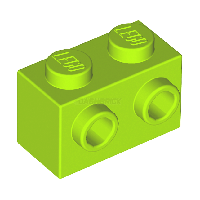 LEGO Brick, Modified 1 x 2 with Studs on One Side, Lime Green [11211]