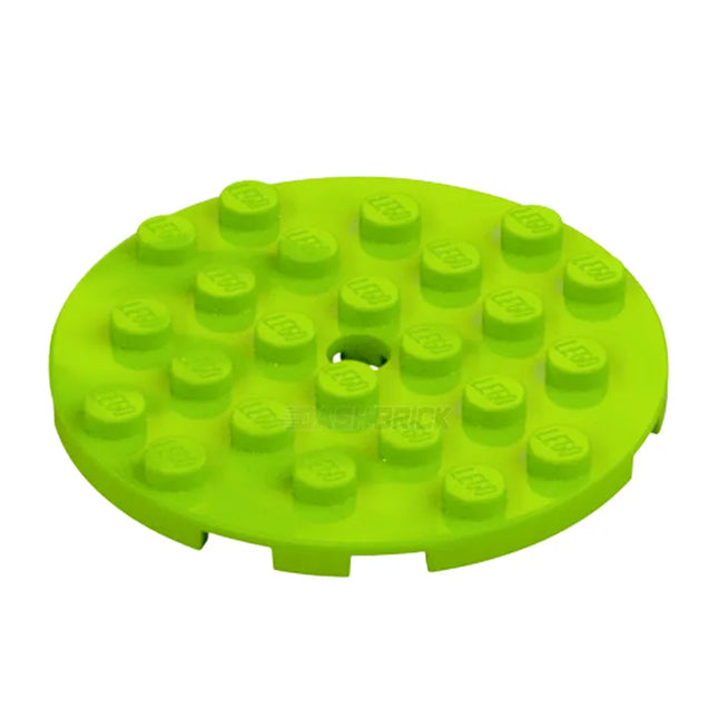 LEGO Plate, Round 6 x 6 with Hole, Lime Green [11213]