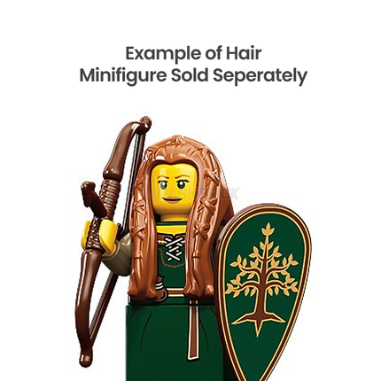 LEGO Minifigure Part - Hair Long with Braided Front, Dark Brown [11261] 6037428