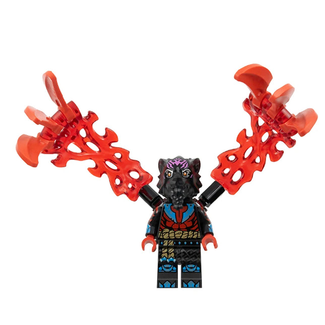 LEGO Minifigure - Lord Ras - Dark Pink Markings, Red Muscles, Energy Claws (2025) [NINJAGO]