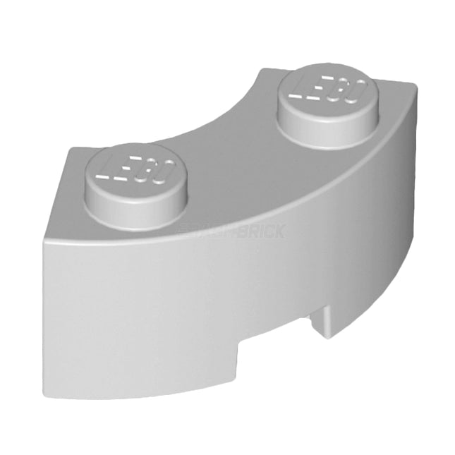 LEGO Brick, Round Corner 2 x 2 Macaroni, Light Grey [85080]