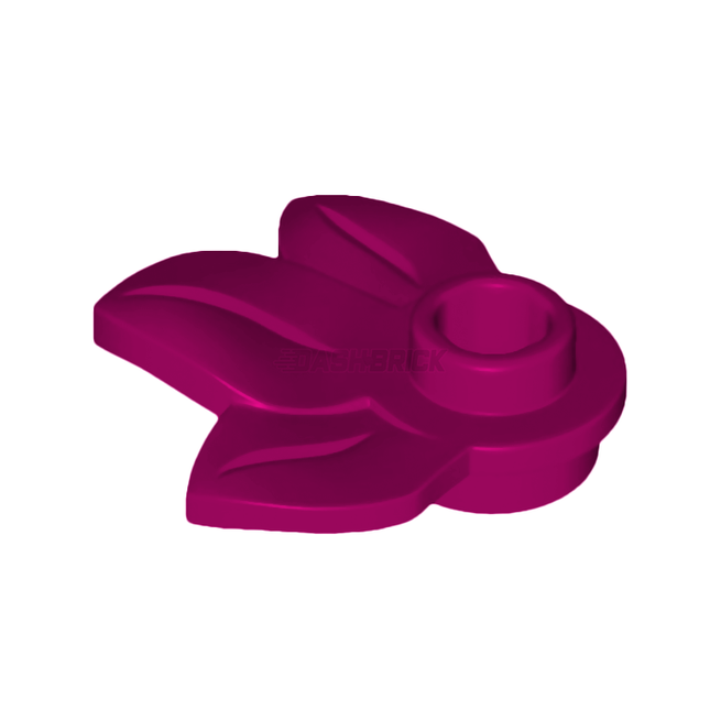 LEGO Plant Plate, Round 1 x 1 with 3 Leaves, Magenta [32607] 6375929