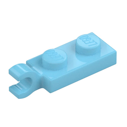 LEGO Plate, Modified 1 x 2 with Clip on End (Horizontal Grip), Medium Azure [63868] 6354660