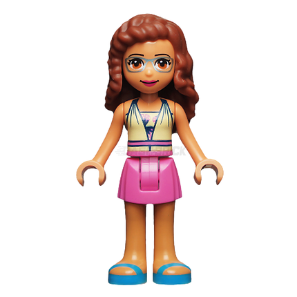 LEGO Minifigure - Friends Olivia - Pink Skirt, Halter Top with Strawberries [FRIENDS]