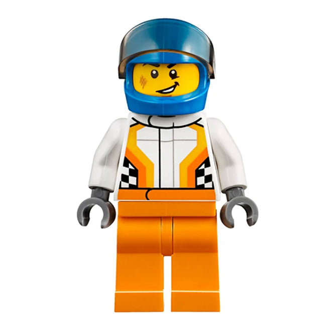 LEGO Minifigure - Male, Monster Truck Driver, Race Suit, Helmet (2018) [CITY]