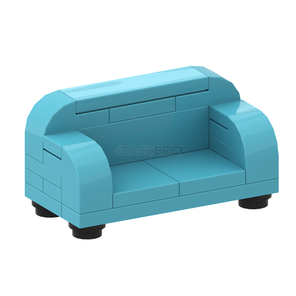 LEGO "Comfortable Lounge Chair" - Medium Armchair, Medium Azure [MiniMOC]
