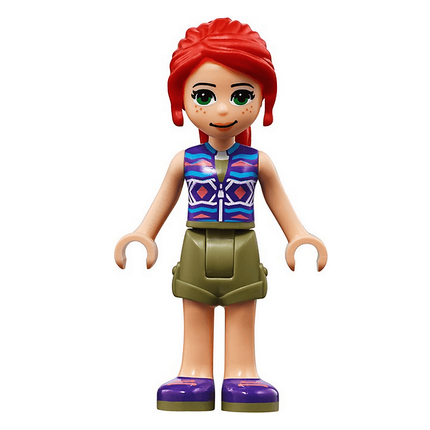 LEGO Minifigure - Friends Mia - Olive Green Shorts, Sleeveless Jacket with Zipper [FRIENDS]