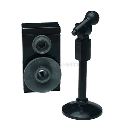 LEGO "Microphone & Speaker" - Stage Monitor Loudspeaker, Black [MiniMOC]