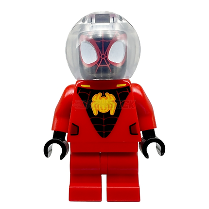 LEGO Minifigure - Spider-Man (Miles Morales) - Red Suit, Medium Legs [MARVEL]