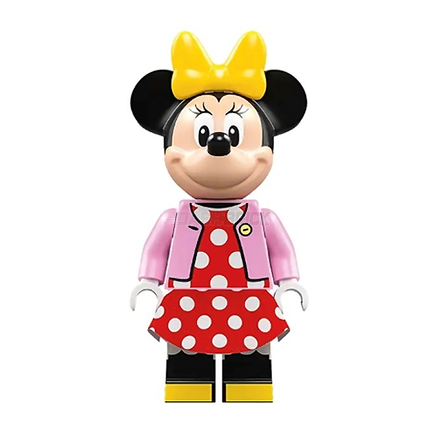 LEGO Minifigure - Minnie Mouse - Pink Jacket, Red Polka Dot Dress, Yellow Bow [DISNEY] Limited Edition