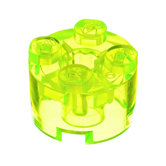 LEGO Brick, Round 2 x 2 with Axle Hole, Trans-Neon Green [3941] 611649, 6273157