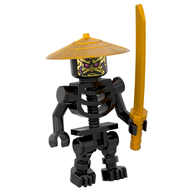 LEGO Minifigure - Skeleton, Pearl Gold Conical [DASHBRICK EXCLUSIVE]