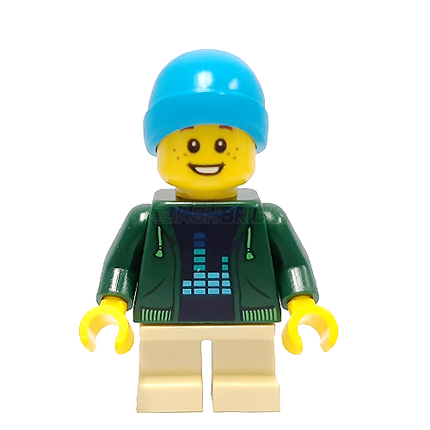LEGO Minifigure - "Tito" Male, Child, Beanie, Green Jacket [NINJAGO]