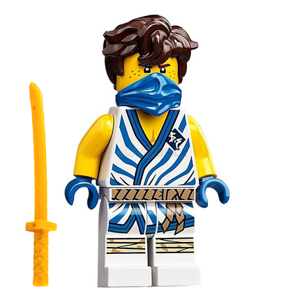 LEGO Minifigure - Jay - Legacy, White Tunic, Blue Trim and Stripes [NINJAGO]