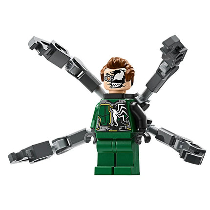 LEGO Minifigure - Dr. Octopus (Otto Octavius) / Doc Ock - Dark Green Suit Half Venomized, Mechanical Arms [MARVEL]