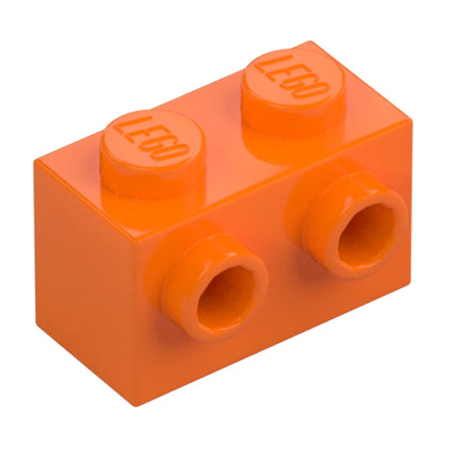 LEGO Brick, Modified 1 x 2 with Studs on One Side, Orange [11211] 6223454