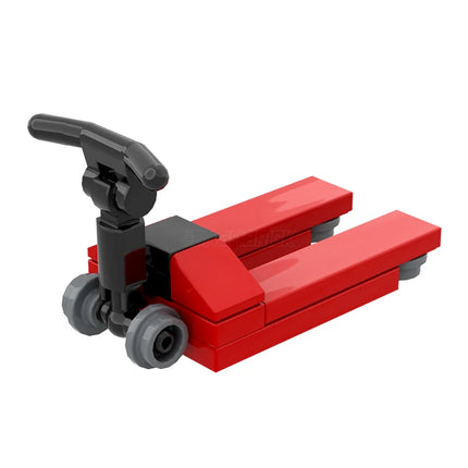 LEGO "Pallet Jack" - Red, Wheeled Pallet Trolley [MiniMOC]