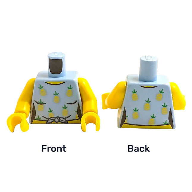 LEGO Minifigure Part - Torso, Female Knotted Shirt with Pineapples [973pb5302c01]
