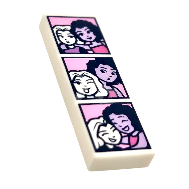 LEGO Minifigure Accessory - Tile, Photo Booth Pictures, Friends Nova and Aliya (1 x 3) [63864pb282] 6520954