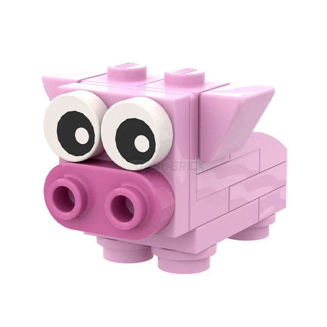 LEGO "Brick Pig - Hamuel" Pink Brick Built Pig [MiniMOC]
