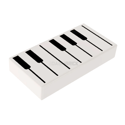 LEGO Minifigure Accessory - Piano Keys (Tile) [3069bpb0761]