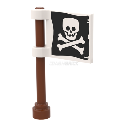 LEGO Minifigure Accessory - Pirate Flag, Flat Skull and Crossbones (Jolly Roger) [2335pb212]