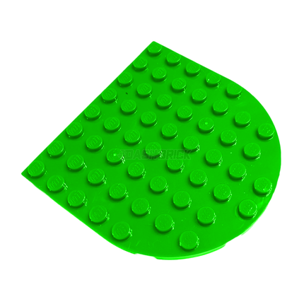 LEGO Bright Green Plate, Round 8 x 8 Rounded End, Bright Green [41948] 6378799