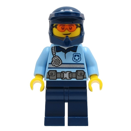 LEGO Minifigure - Police - City Officer, Dirt Bike Helmet, Safety Glasses [CITY]