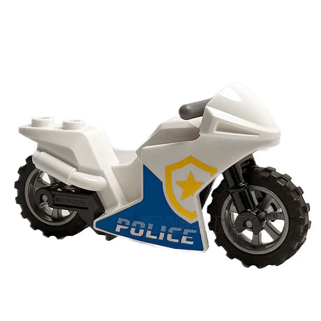 LEGO Minifigure Accessory - Police Motorbike, White with Print [18895]