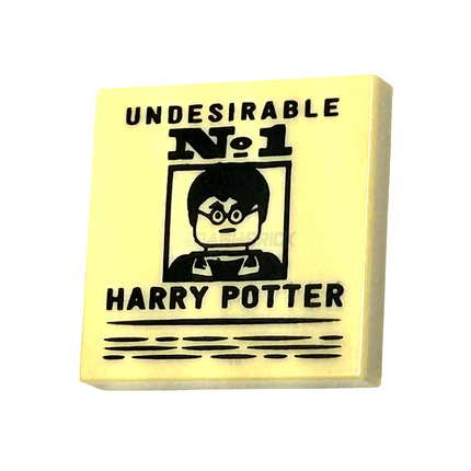 LEGO Minifigure Accessory - Harry Potter Poster 'UNDESIRABLE No.1' [3068bpb2006]