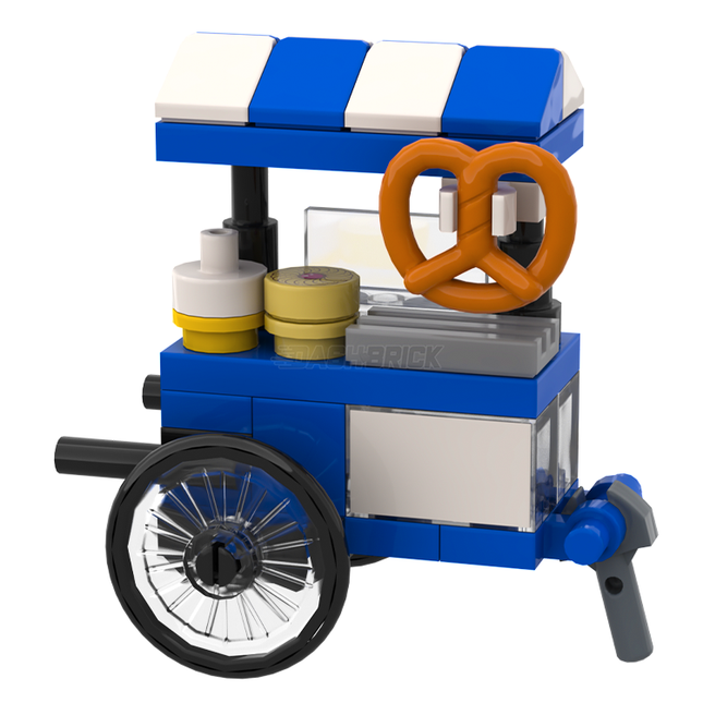 LEGO "Twisty Treats Pretzel Cart" - Brickside Delights Wagon #1 [MiniMOC]